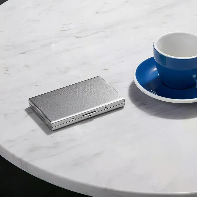 6/10 Slots Stainless Credit Card Holder Men Women Slim Anti RFID Travel ID Debit Card Metal Case