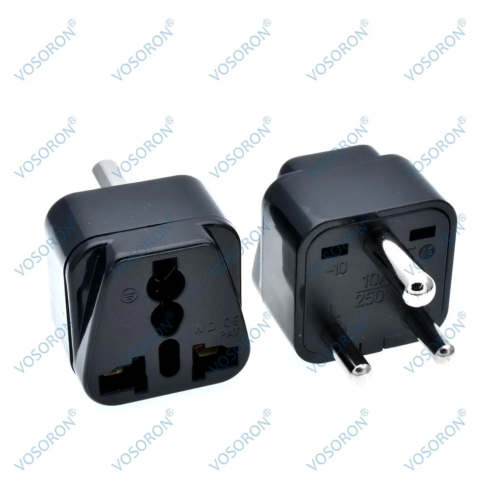 Small South Africa Converter (Type D), AU UK US EU To South Africa/India/Russia/Sri Lanka Travel Plug AC Power Outlet Adapter