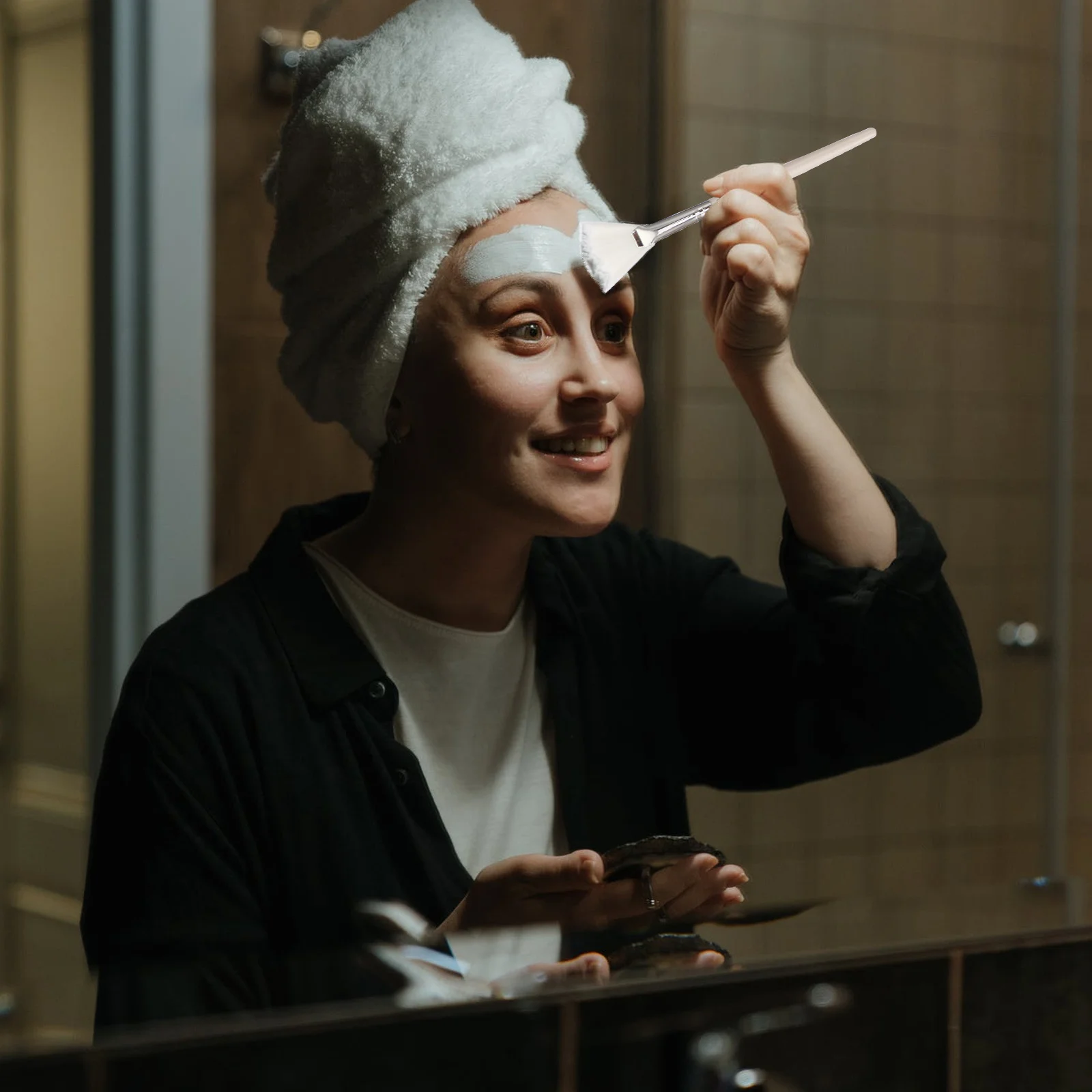 4 Uds cepillo para mascarilla Facial Material de nailon herramienta aplicadora suave para cara barro arcilla Diy máscara reutilizable cuidado de la piel salón de maquillaje