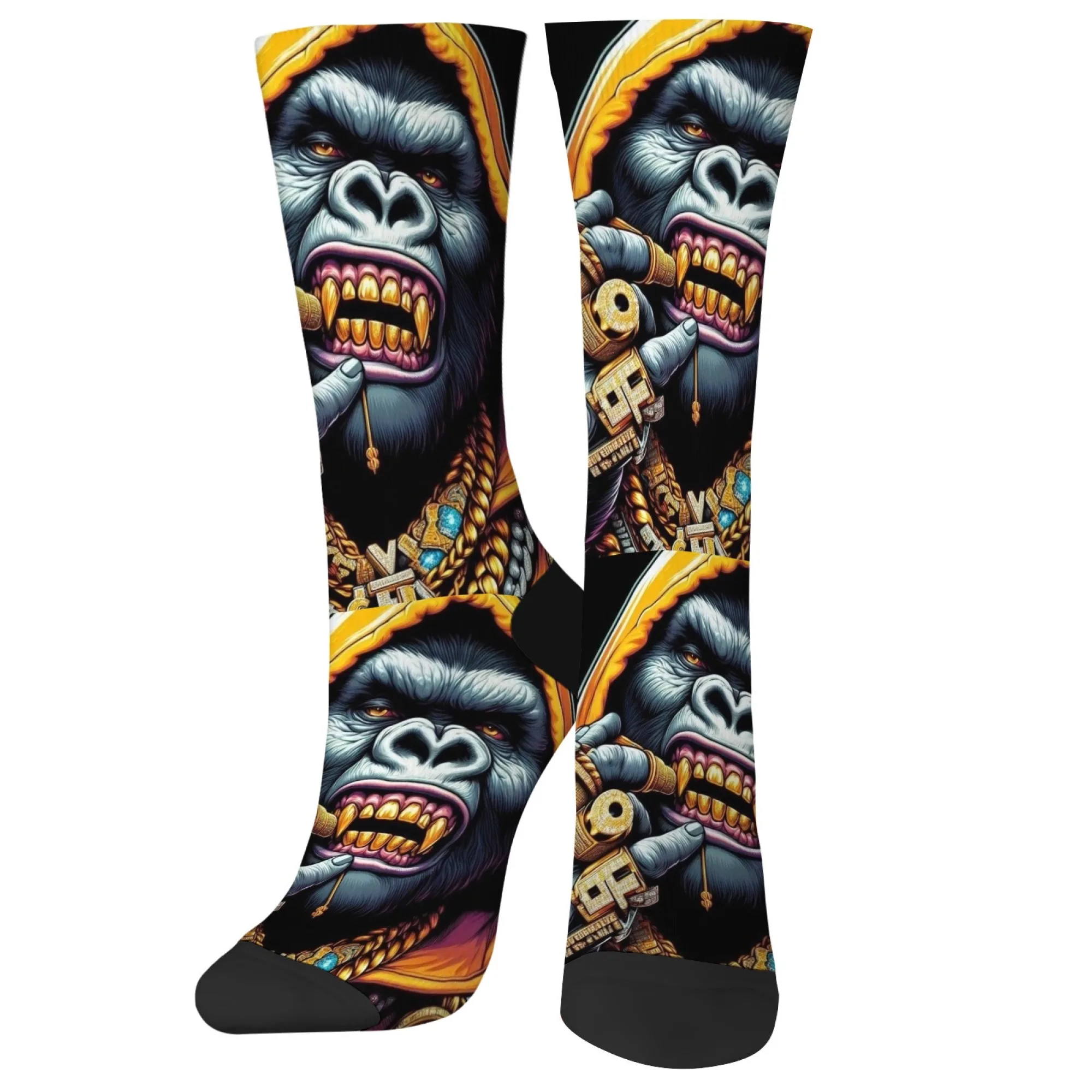 Calzini divertenti stile gorilla alla moda, comodi calzini da donna antiscivolo traspiranti, calzini da uomo sportivi casual hip-hop Harajuku regalo
