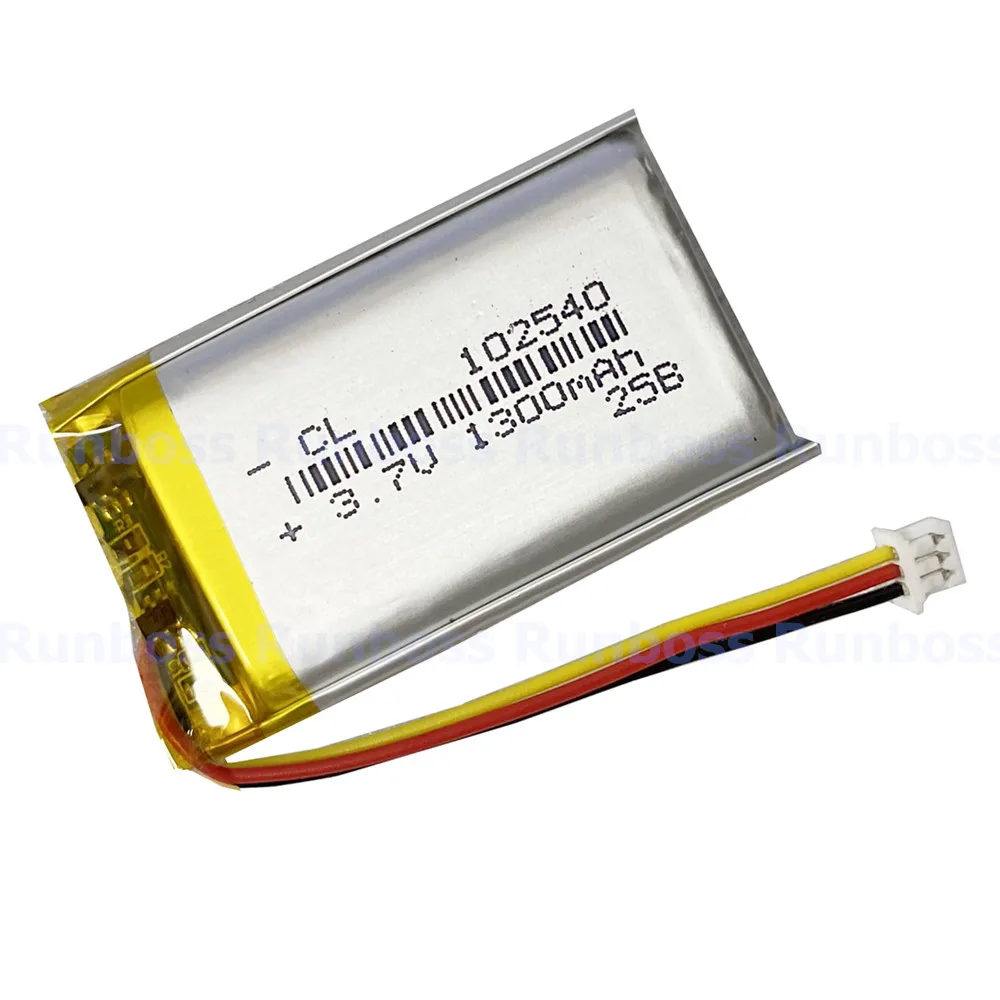 

3.7V 102540 1300mAh Li-Polymer Battery with JST 1.25mm 3P For Deeper Pro Pro+ Wireless Fishfinder Sonar GPS
