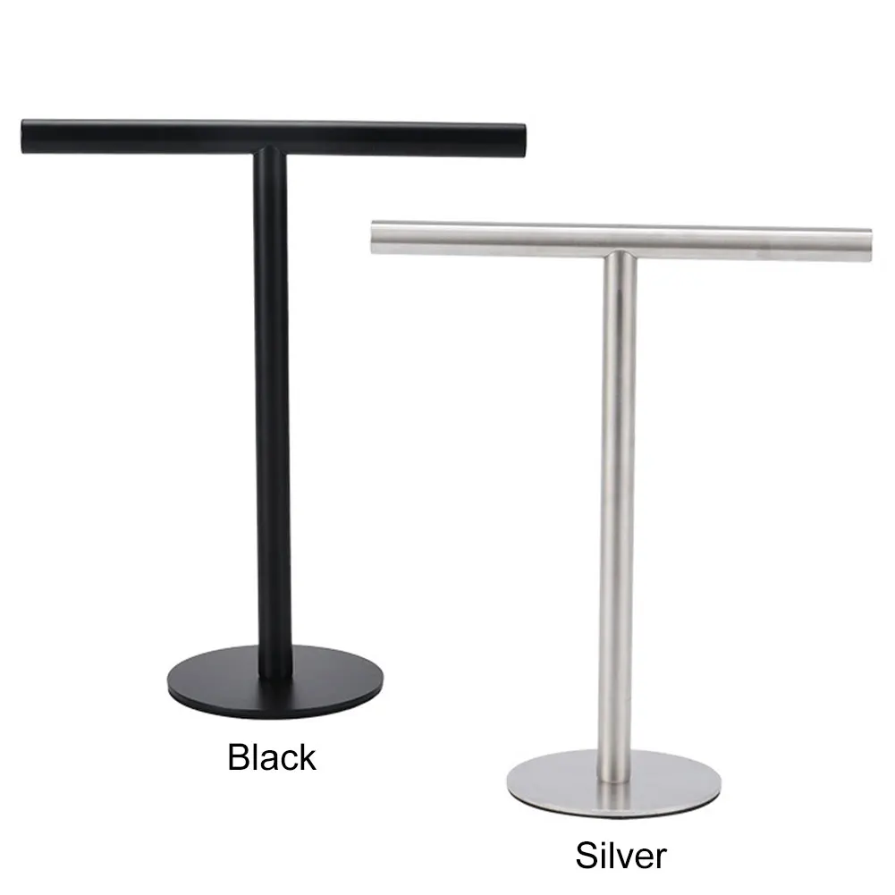 Stainless Steel Towel Rack Free Standing Bath Towel Bar Stand with Heavy Base for Bathroom Kitchen Vanity Countertop