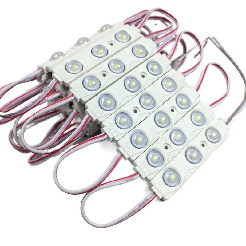 

Pure white 2835 3LED injection led module 12V with lens Waterproof IP67 1.8w LED Modules Lighting for Shop banner billboard