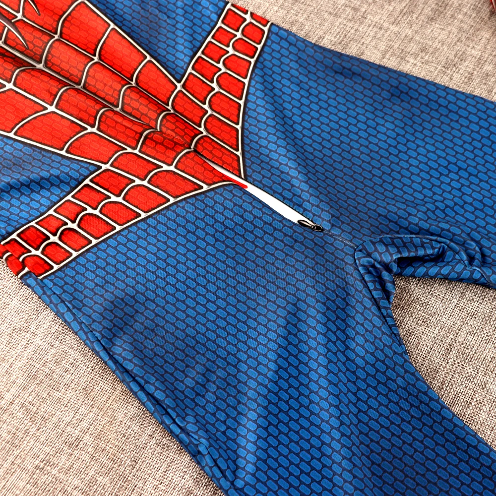 Disfraz de Spiderman para niños, disfraz de Peter Parker, máscara Zentai, guante de héroe, traje de superhéroe, recién llegado