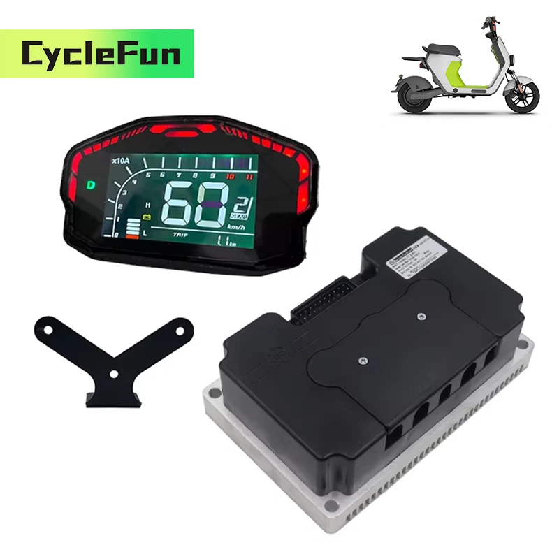 NANJING FarDriver ND96680 4KW-6KW BLDC موجة جيبية تحكم 96 فولت مع شاشة DKD للدراجات النارية الكهربائية سكوتر تحويل أطقم #1