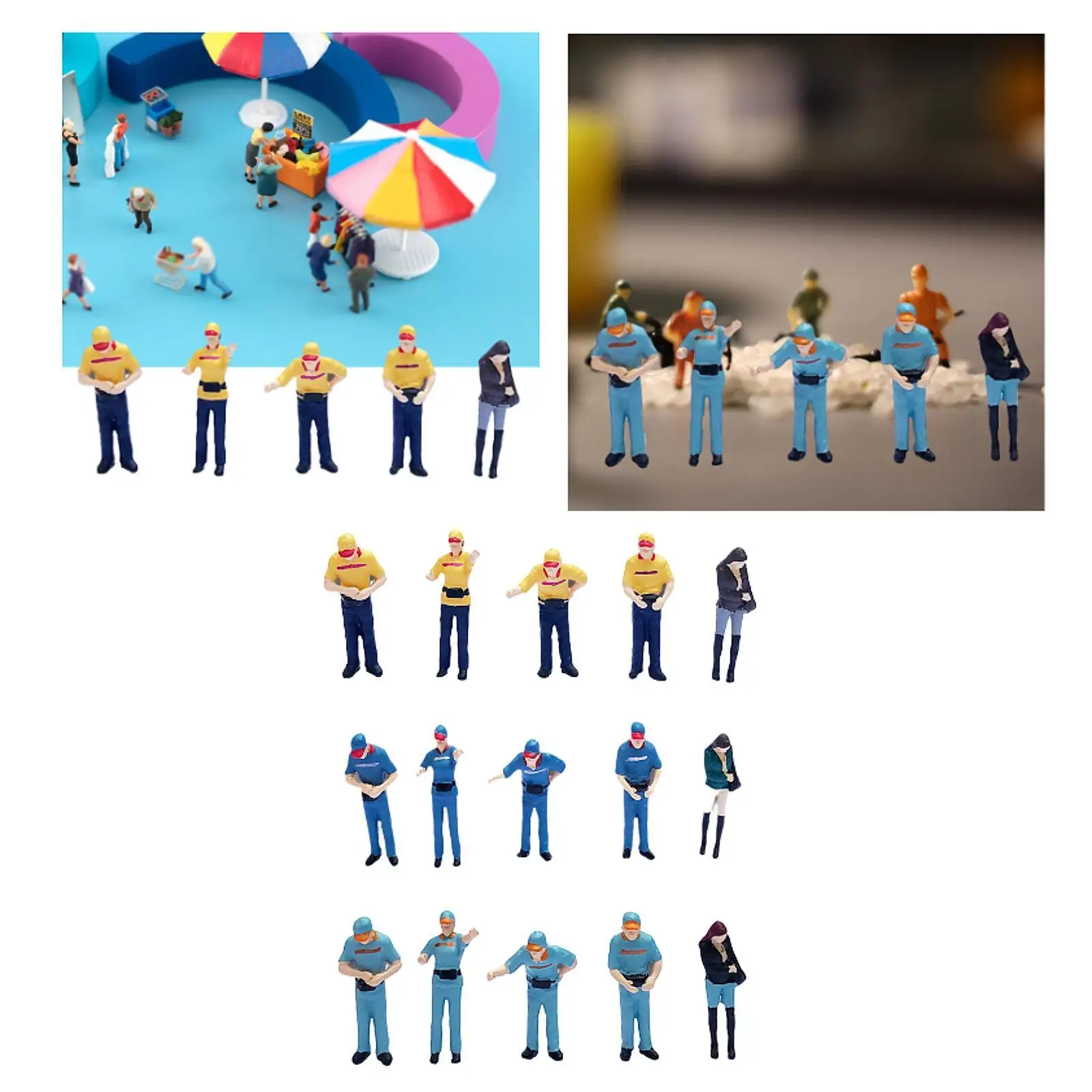 5x 1/64 Skala Miniaturowa Figurka Figurka Dekor Udawaj Zabawkę Tiny People Model na Piaskownica Stół DIY Scena Układ Dekoracja Biurka