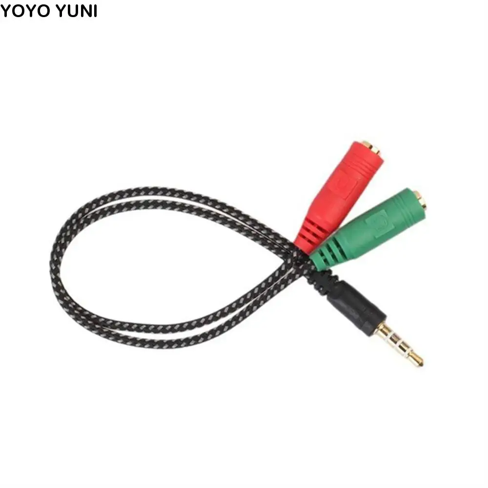 

Listening Headset To 2 Jack Mic Audio Cable Headphone Jack Audio Cable Y Splitter Cable AUX Cable Cable Converter Cable Adapter