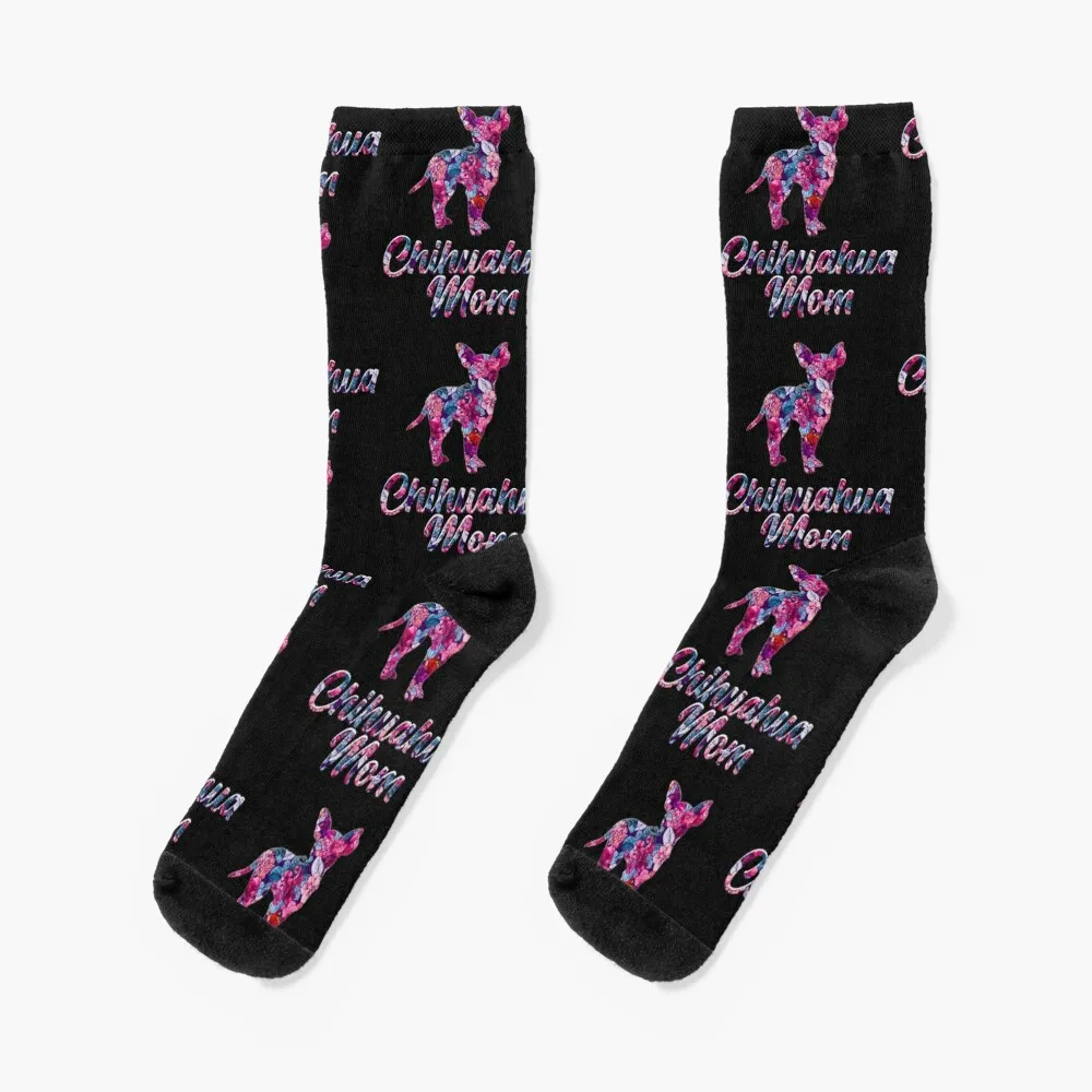 Chihuahua Mom GIFT Socks Heating sock Antiskid soccer socks Socks with print Socks Girl Men's
