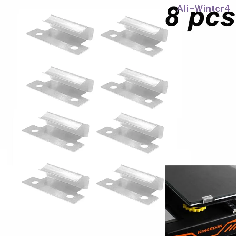 

【Winter4】8 шт. зажимов для стеклянной платформы из нержавеющей стали 7 мм для 3D-принтеров Ender 3, Ender 5, серии CR-10 с подогреваемой платформой