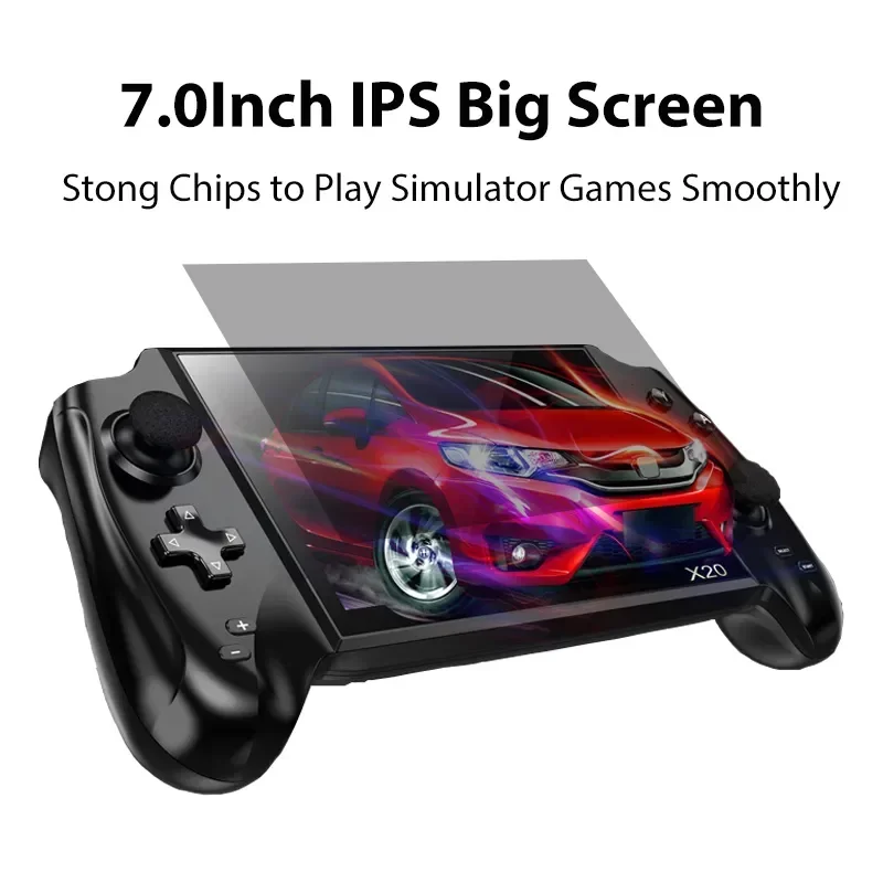 Powkiddy X20 Large Screen 7-inch Pocket Gaming Machine Hd Home Rocker Two Person Arcade Machine Pocket Retro Gaming Machine Gift