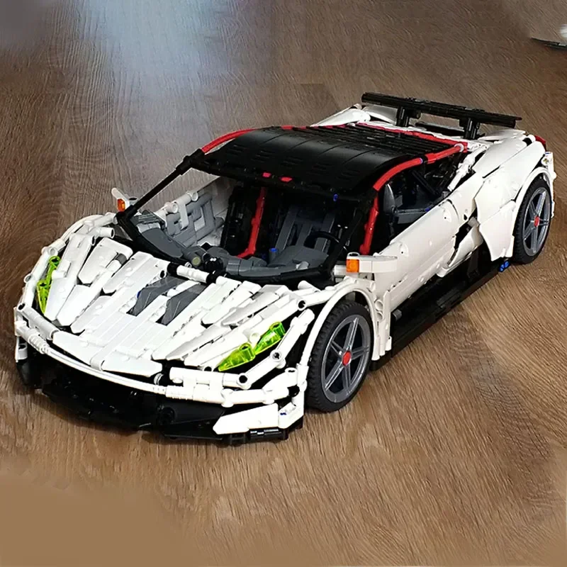 Moc bausteine supercar modell speed champion v10 technische ziegel diy montage bau spielzeug für kinder ferien geschenke