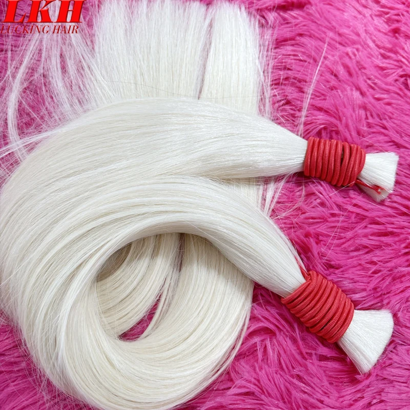 10A Raw Vietnamese Indian Russain Straight Natural Hair 100% Remy Virgin Braiding Blonde 613 Human Hair Bulk Extensions Bundles