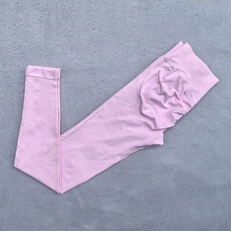 Leggings Women Seamless Leggings Gym Energy Low Ribbed Waistband Yoga Pants Back Scrunch Booty Tights Pants