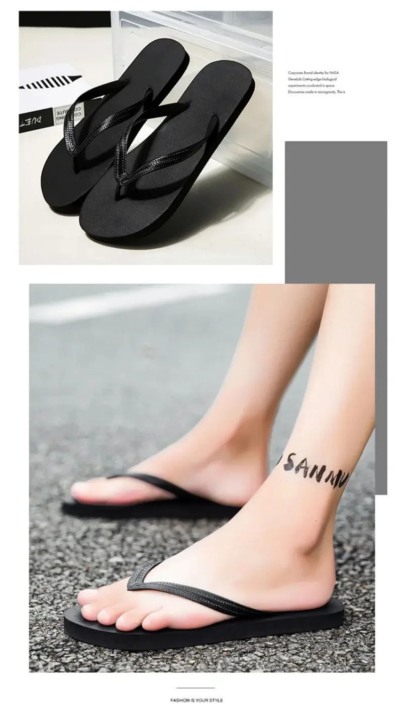 2025 neue Flip-Flops Hausschuhe Männer und Frauen Sommer Anti-skid Outdoor Korea Casual Licht Strand Sandalen Haushalts Slipper größe 36-47 – Detail 6