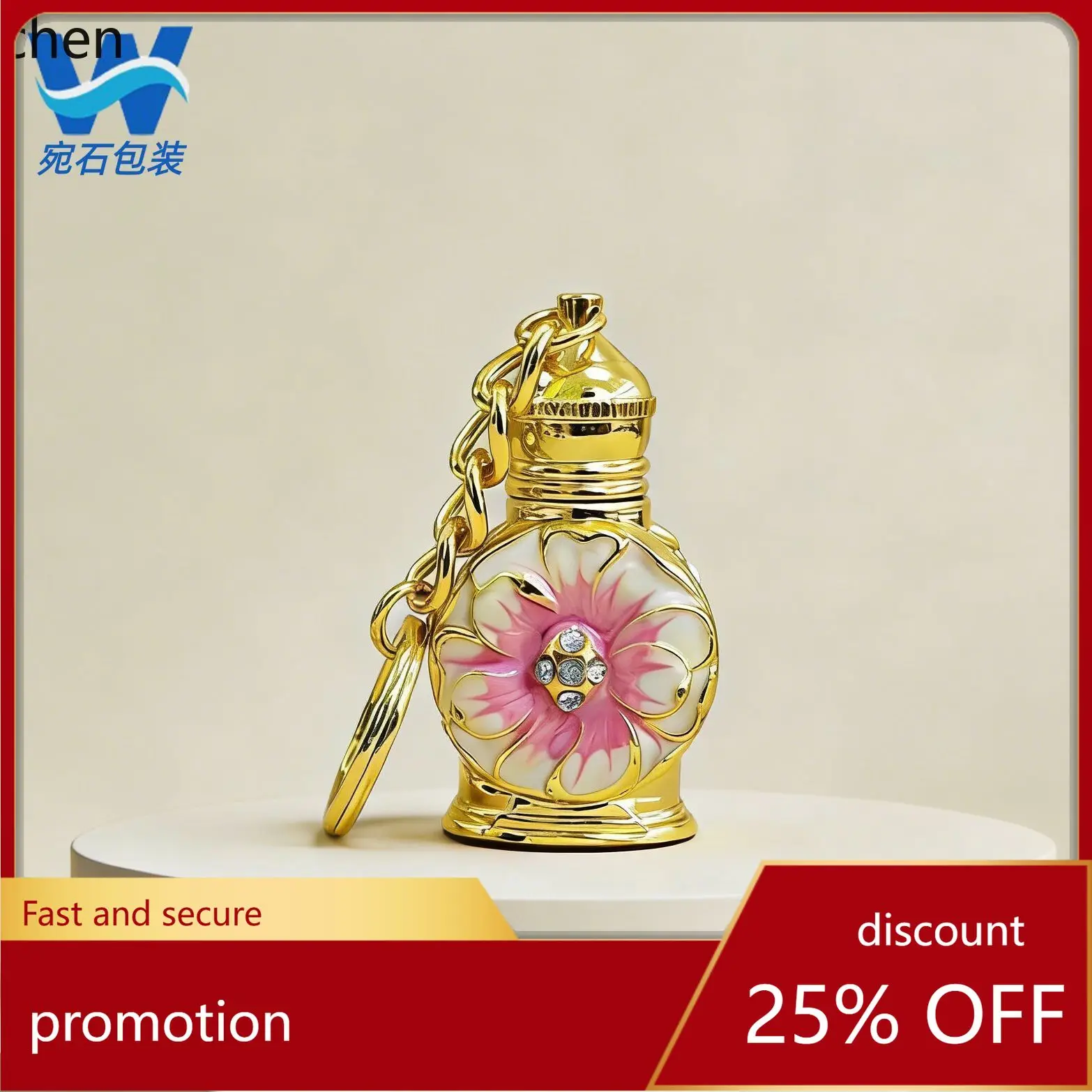 

YFY gold keychain mini perfume bottle cosmetic material metal essential oil fragrance essence empty