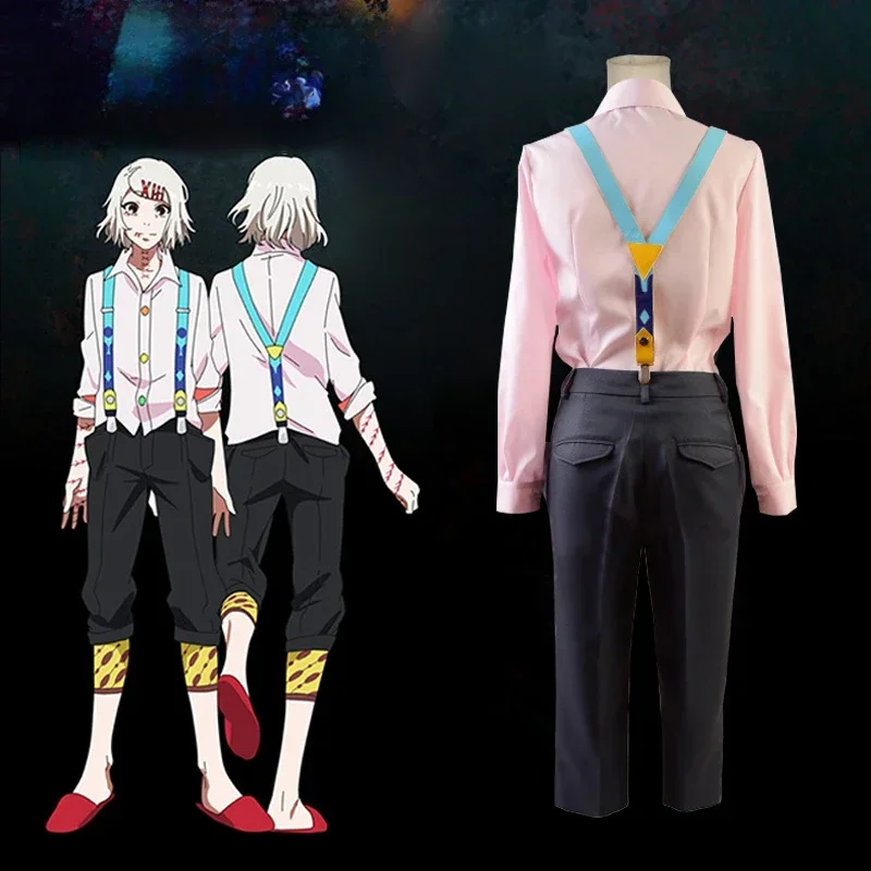 TOKYO ghoul Cosplay Costume Cute Suzuya Juuzou Overall and Shirts Set Japanese Anime Role Playing Clothing for Women Men S-XXXL