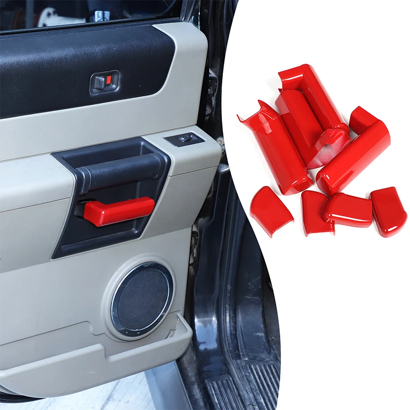 

8piece set ABS glossy black For Hummer H2 2003-2007 car interior handle protective cover decorative sticker interior accessories