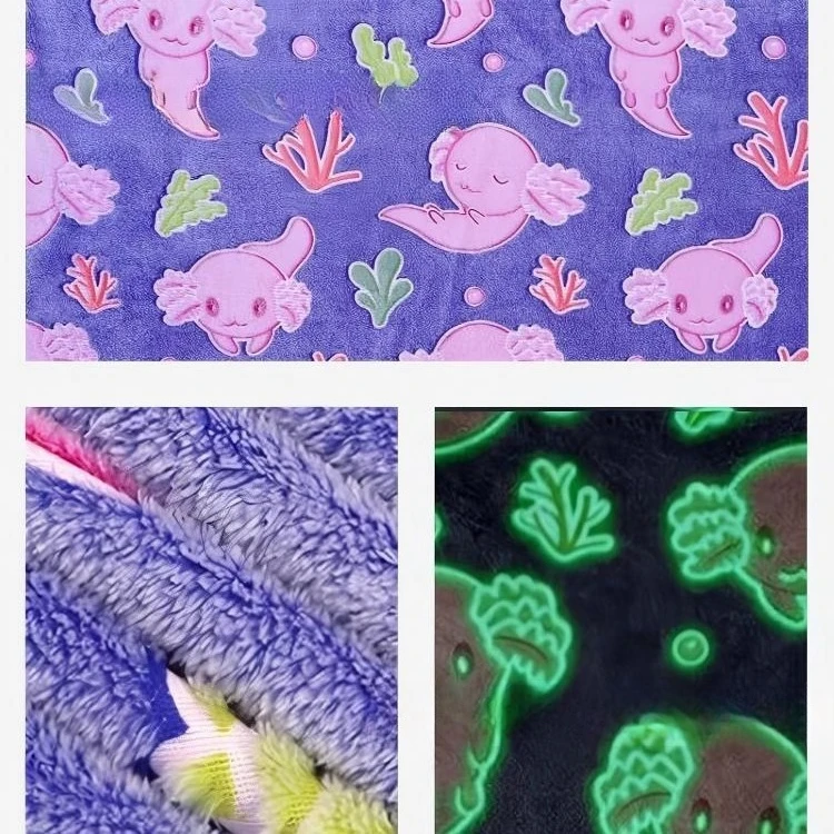  توهج الظلام الصوف بطانية كرة القدم كرة القدم نمط تضيء يلقي طفل الحضانة الرعاية النهارية وقت القيلولة لينة أفخم الدافئة سرير مريح #4