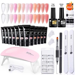 UR SUGAR Extension Nail Gel Set Manicure Set Gel Cuticle Pusher Finger Extend Mold Nail Kit All For Quick Building Manicure Set