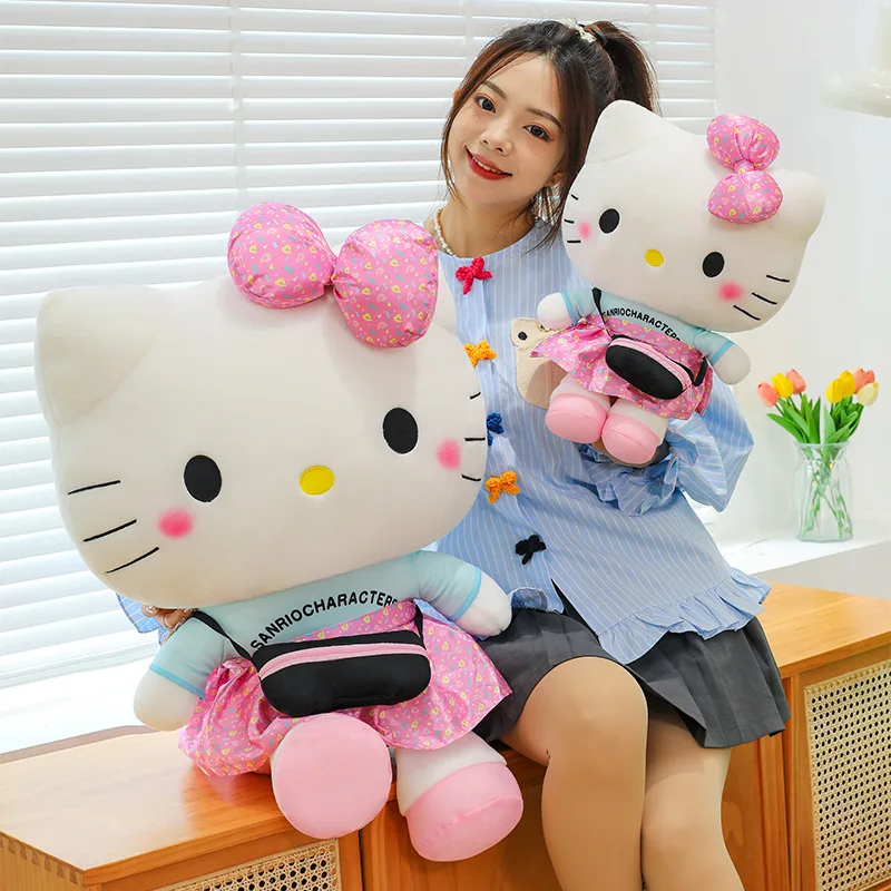 40cm bonito dos desenhos animados kawaii bolsa de ombro série olá kitty boneca de pelúcia travesseiro decoração presente aniversário brinquedo