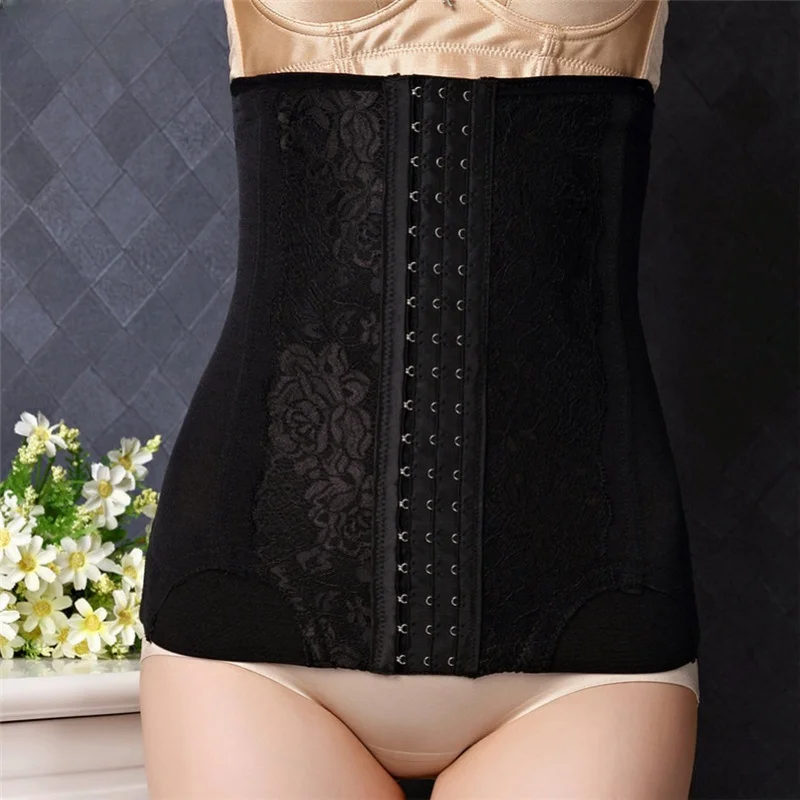 Women\'s lace mesh thin corset postpartum correction abdominal belt shaping waist protection