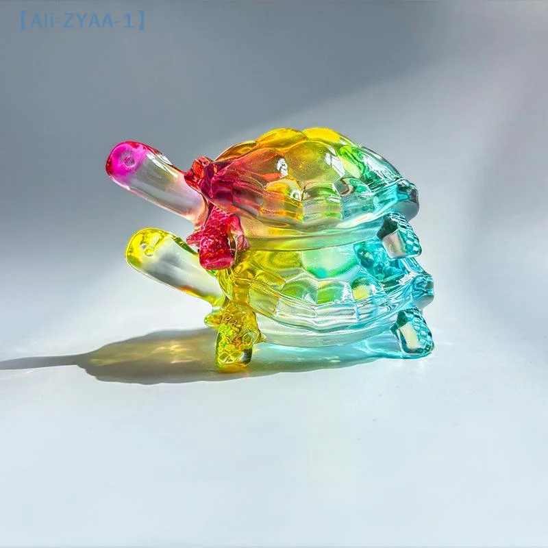 【ZYAA-1】Glas-Simulation, kleine Schildkröten-Ornamente, Glas, goldene Schildkröte, Zuhause, Aquarium, Landschaftsbau, verheißungsvolle Dekorationen
