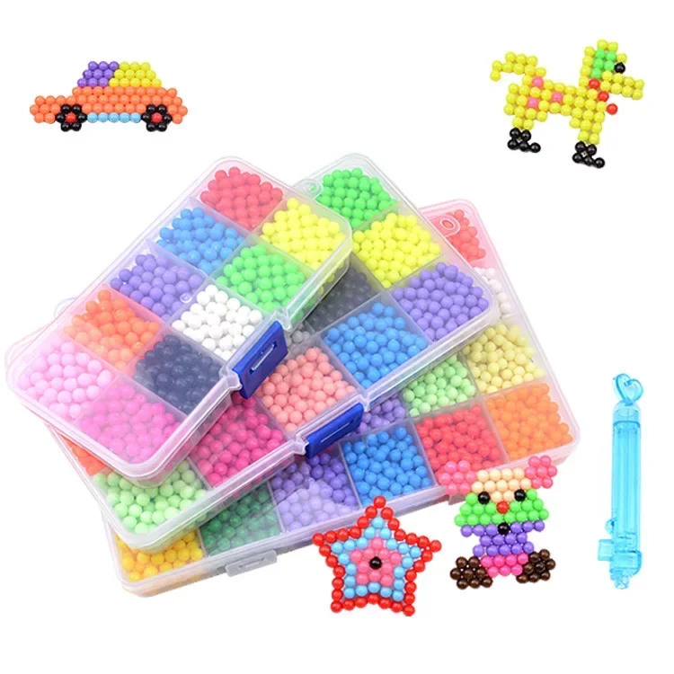 [Funny] 1000pcs/set Handmade Water beadbond educational toys DIY Magic Beads puzzle Packed magical water beados toy girl gift