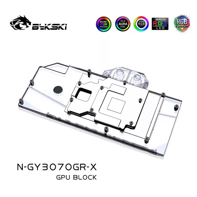 Bykski N-GY3070GR-X Water Block Use for GALAXY RTX 3070 GAMER OC GPU Card / Full Cover Copper Radiator Block / Prevent Corrosion