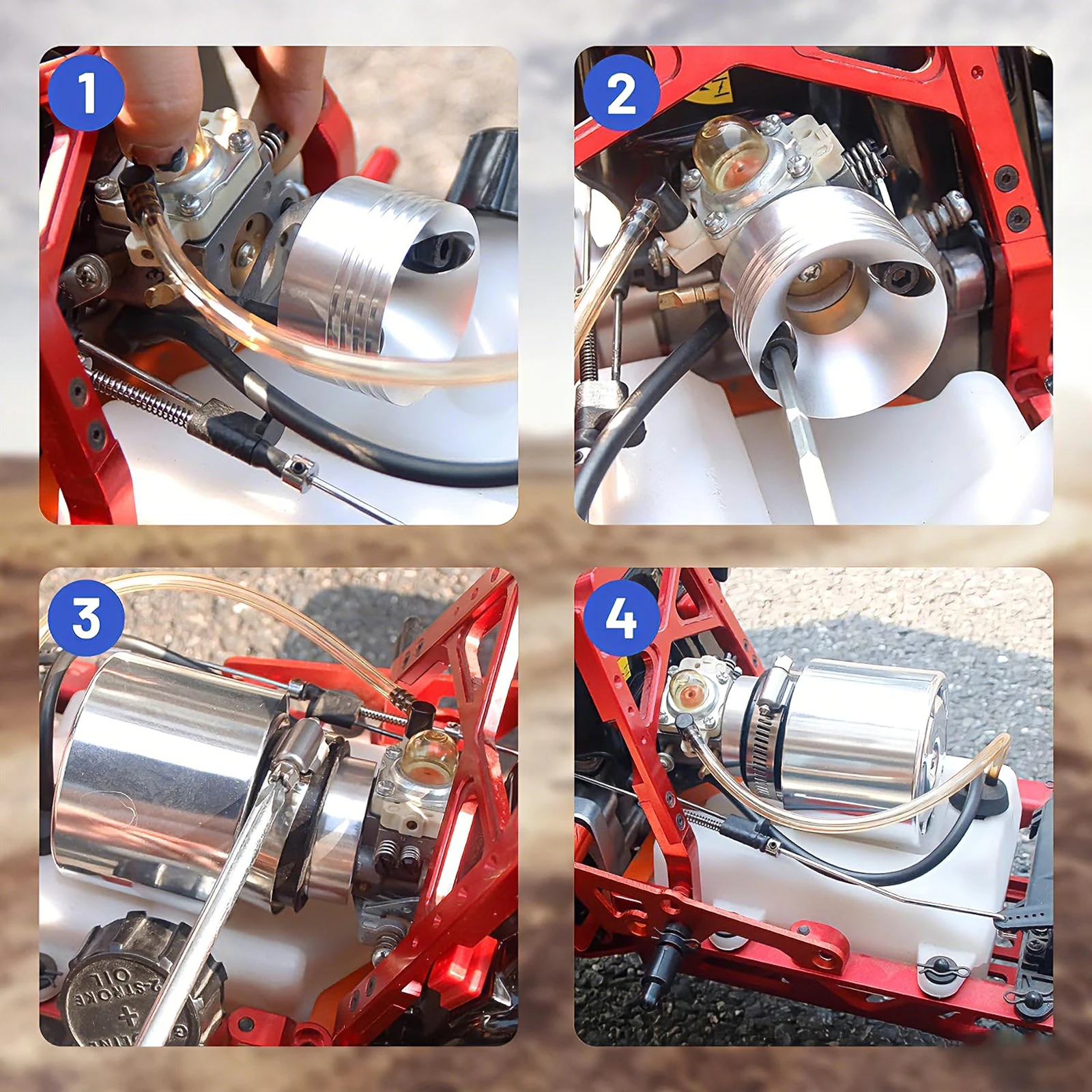 FLMLF RC Car Piston Kit 32mm~39mm High Performance Pistons for 23CC~36CC Zenoah CY for 1/5 HPI Baja 5B FG LOSI 5IVE T Goped