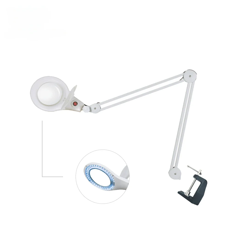 

Professional Salon Beauty Led Magnifying Glass Table Lamp Clip Equipment