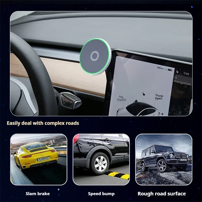 Made to measure For Skoda Superb 2016 2017 2018 2019-2024  Phone Holder Car Magnetic Phone Mount Smart Sensing Wireless Charging