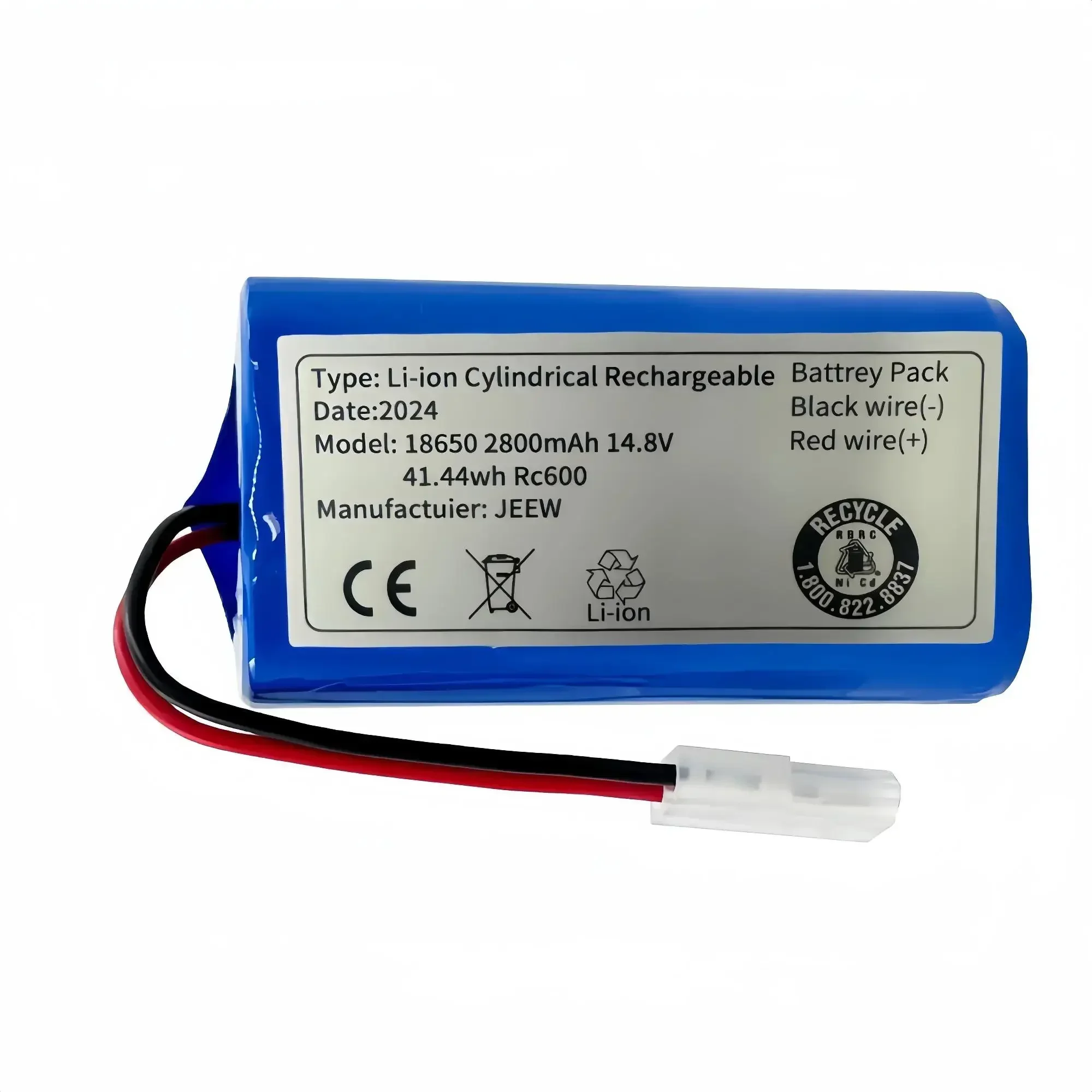New 18650 Battery Pack 14.4V 2800mAh Li-ion for Xiaomi G1 MJSTG1 Robot Vacuum Cleaner Replacement