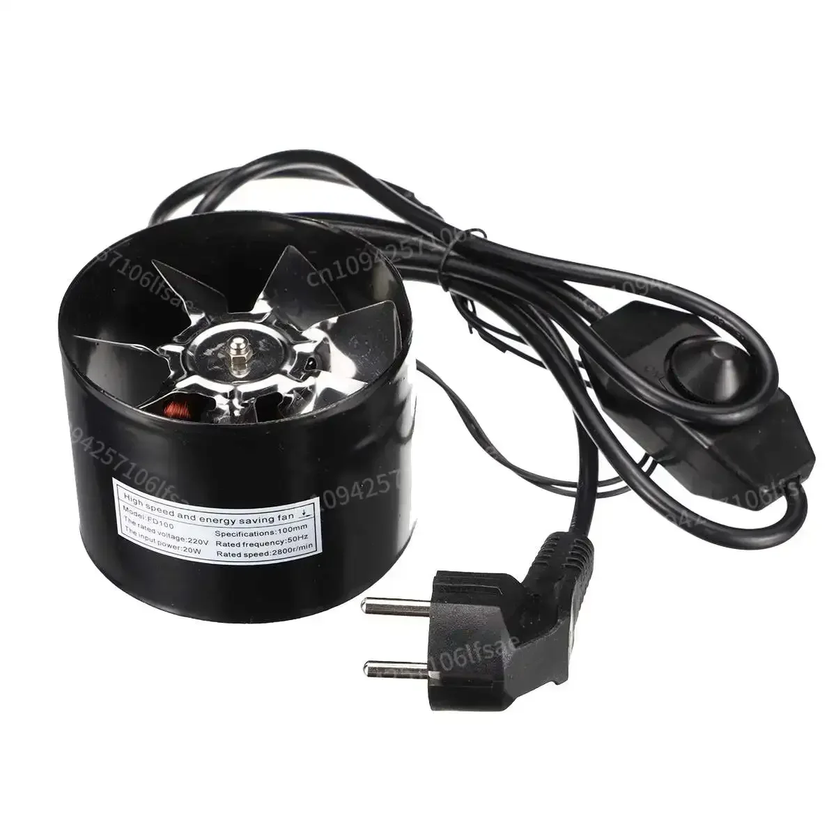 

4 Inch Inline Duct Fan Exhaust Fan Air Ventilator Metal Pipe Ventilation Mini Extractor Bathroom Toilet Wall Fan without Plug