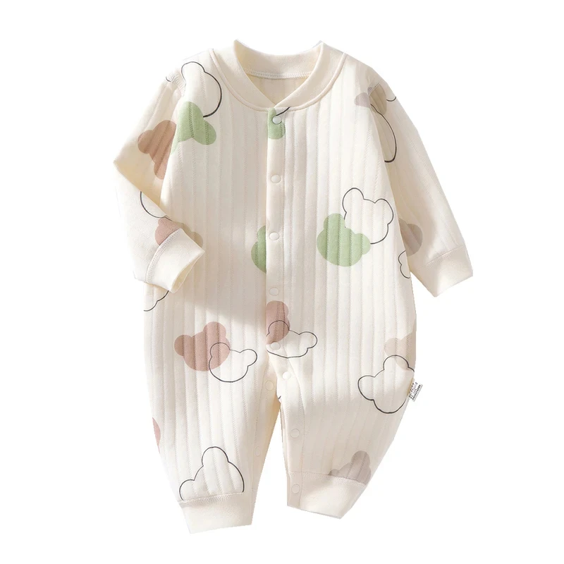 Autumn Baby Clothes Cotton Newborn Romper Bear Bunny Cartoon Printed Jumpsuit Toddler Infant Onesie Boys Girls Bodysuit 0-24M