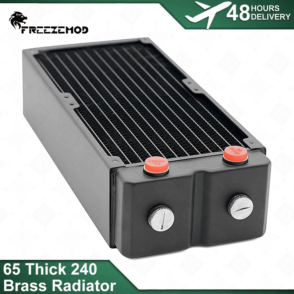 

65mm Thick 240mm Brass Radiator FREEZEMOD Computer Water Cooling Triple-layer Heat Sink Row Independent Two-layer TSRP-HP65-240