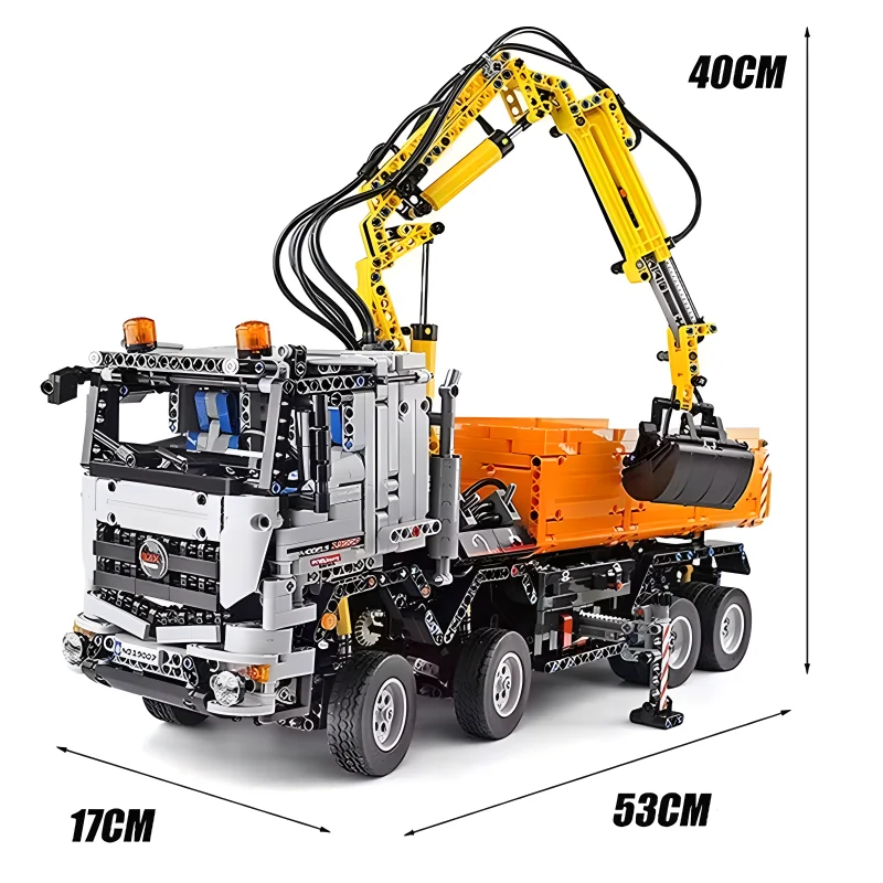 MOULD KING 19007 Technical MOC Kits App Remote Control Motorized Arocs Truck Building Blocks Bricks Kids Toys Birthday Gifts