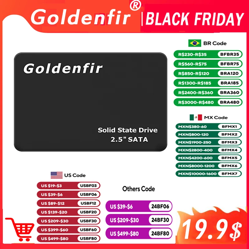 Goldenfir  solid-state drive 480GB  500GB  512GB Compatible with laptops and desktop computers