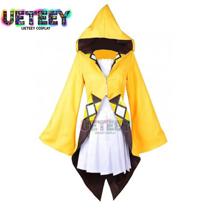 

UETEEY Anime Aihara Enju Costume Black Cosplay Bullet Outfit Coat Halloween Costumes