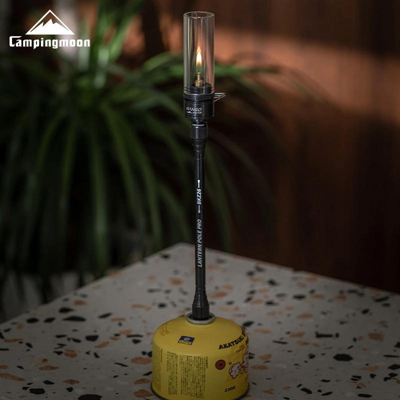 CAMPINGMOON BKZ26 Aluminiumlegierung Außenluftlampe Atmosphärenlampe Höhe erhöhende Campingausrüstung Erweiterter Stange