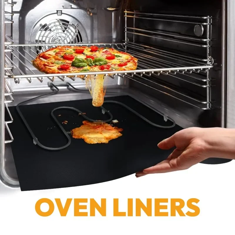 Oven Liners for Bottom of Electric Gas Oven Reusable Non-Stick Teflon Protector Mat Heat Resistant Grill Mats