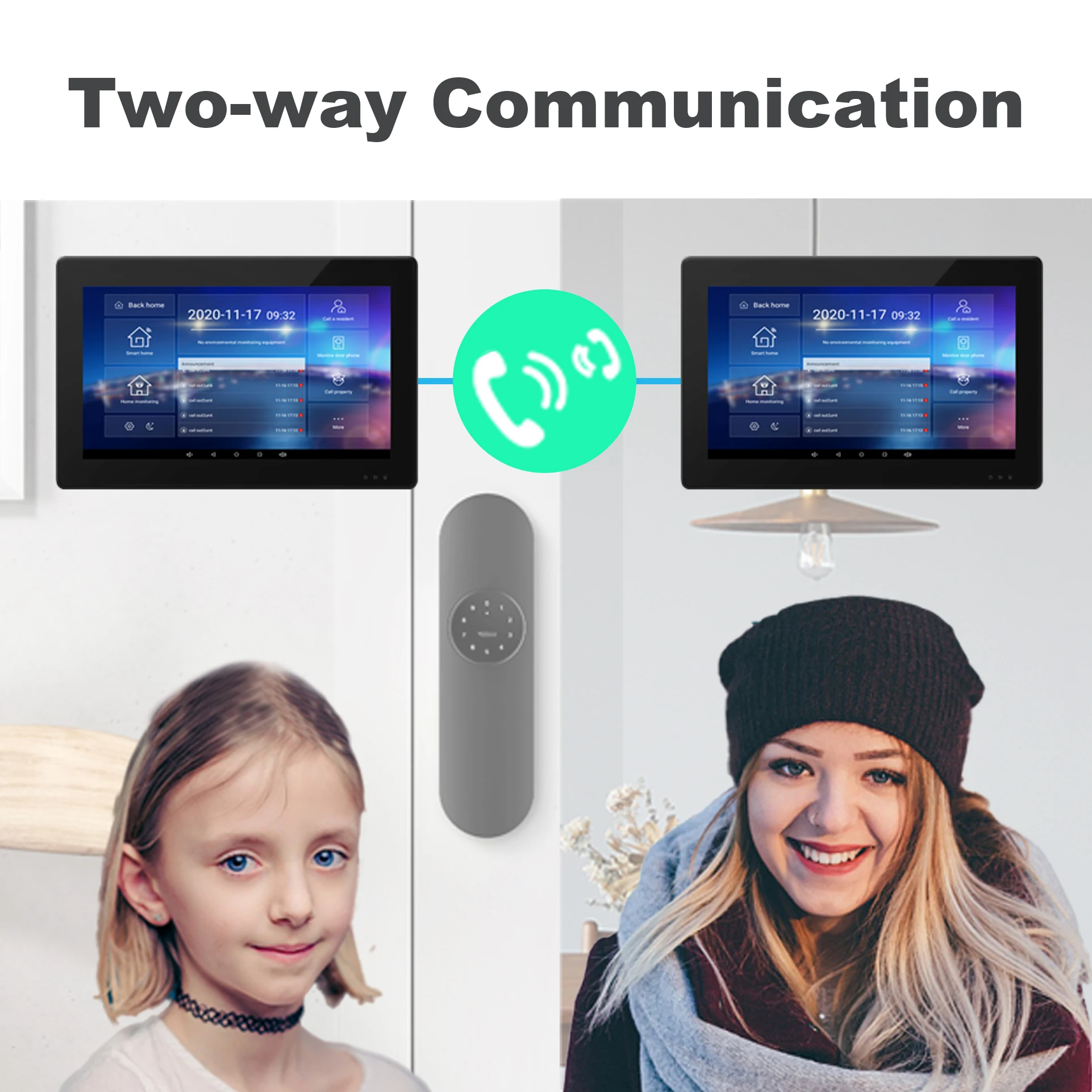 1080P 10 inch IP Wireless Android OS  Tuya intercom system Villa Smart Tablet smart intercom systems for apartment buildings