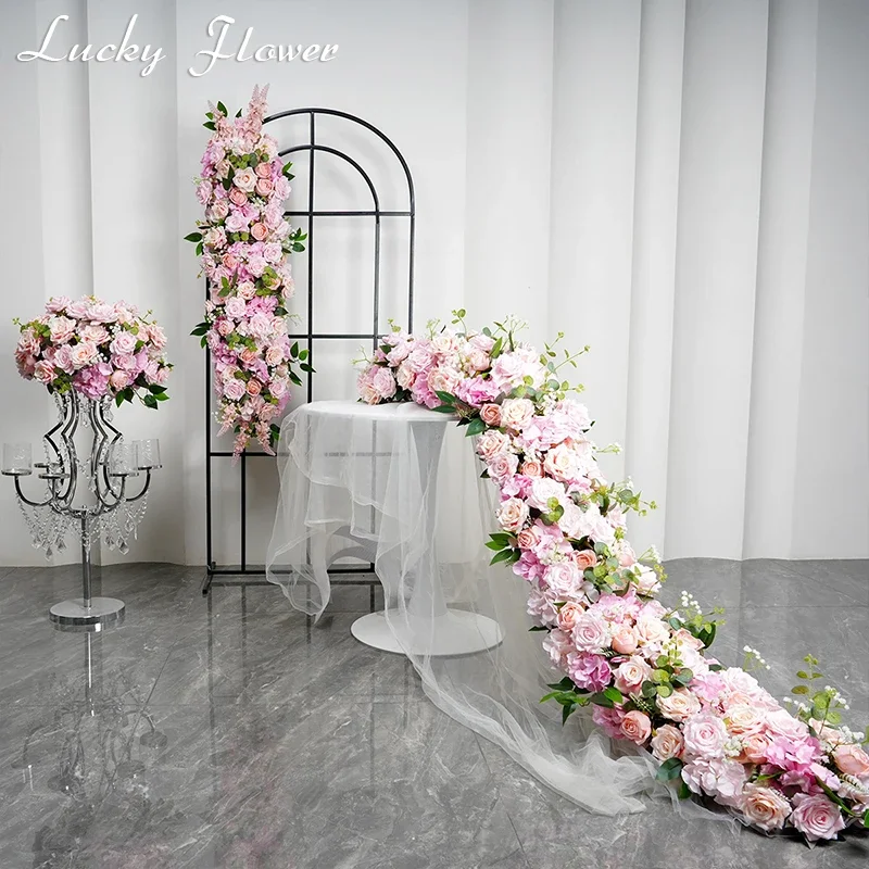 

Long Runner Flower Row Artificial Flower Wedding Decoration Road Lead Flower Ball Floral Backdrop Arrangement Hanging Row