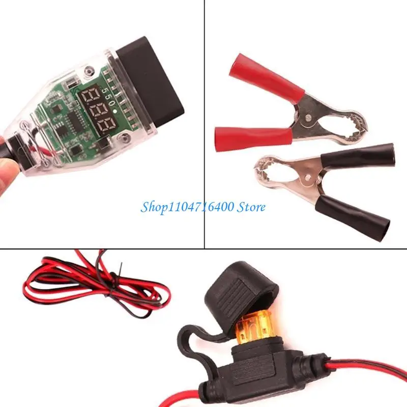 

y1gd OBD2 Automotive Battery replacement Tool Car Computer Memory Saver Emergency Power Supply Cable Replacement