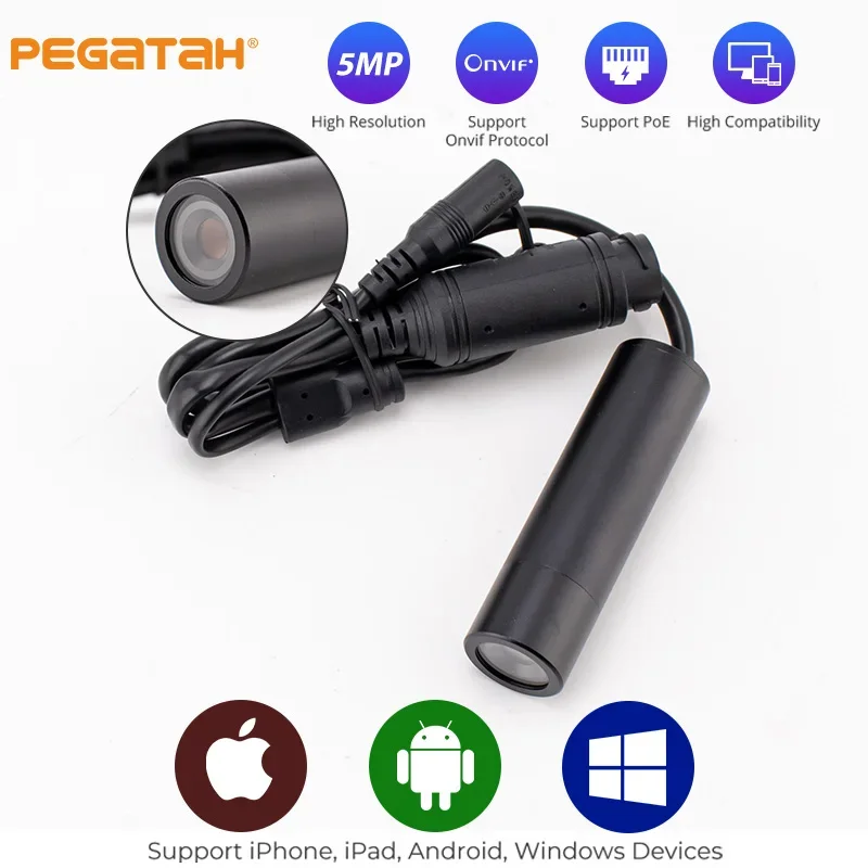 

5MP Mini POE Camera 3.6mm Bullet Home Security Surveillance Cam Night Vision P2P Full HD Video Recorder POE Onvif IP Cameras