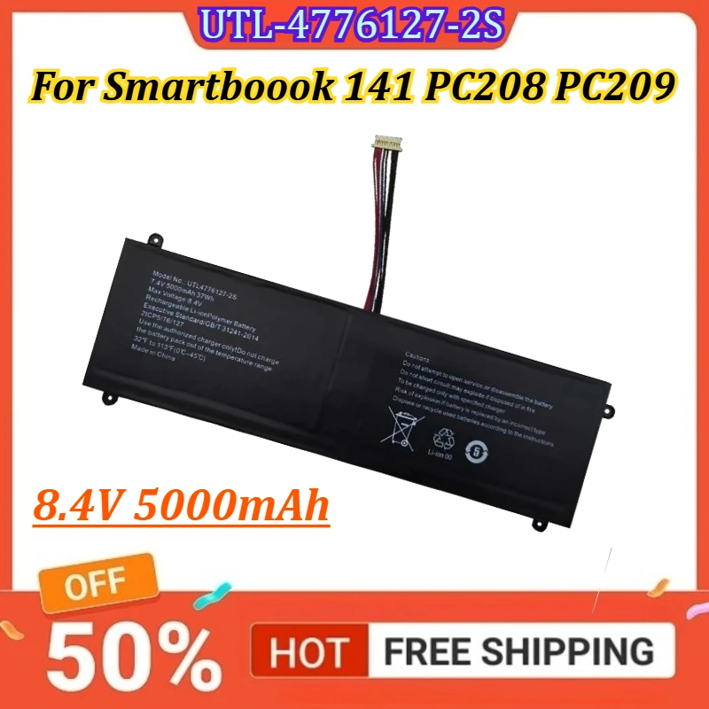 

UTL-4776127-2S 8.4V 5000mAh Laptop Battery For Smartboook 141 PC208 PC209 Replacement Battery