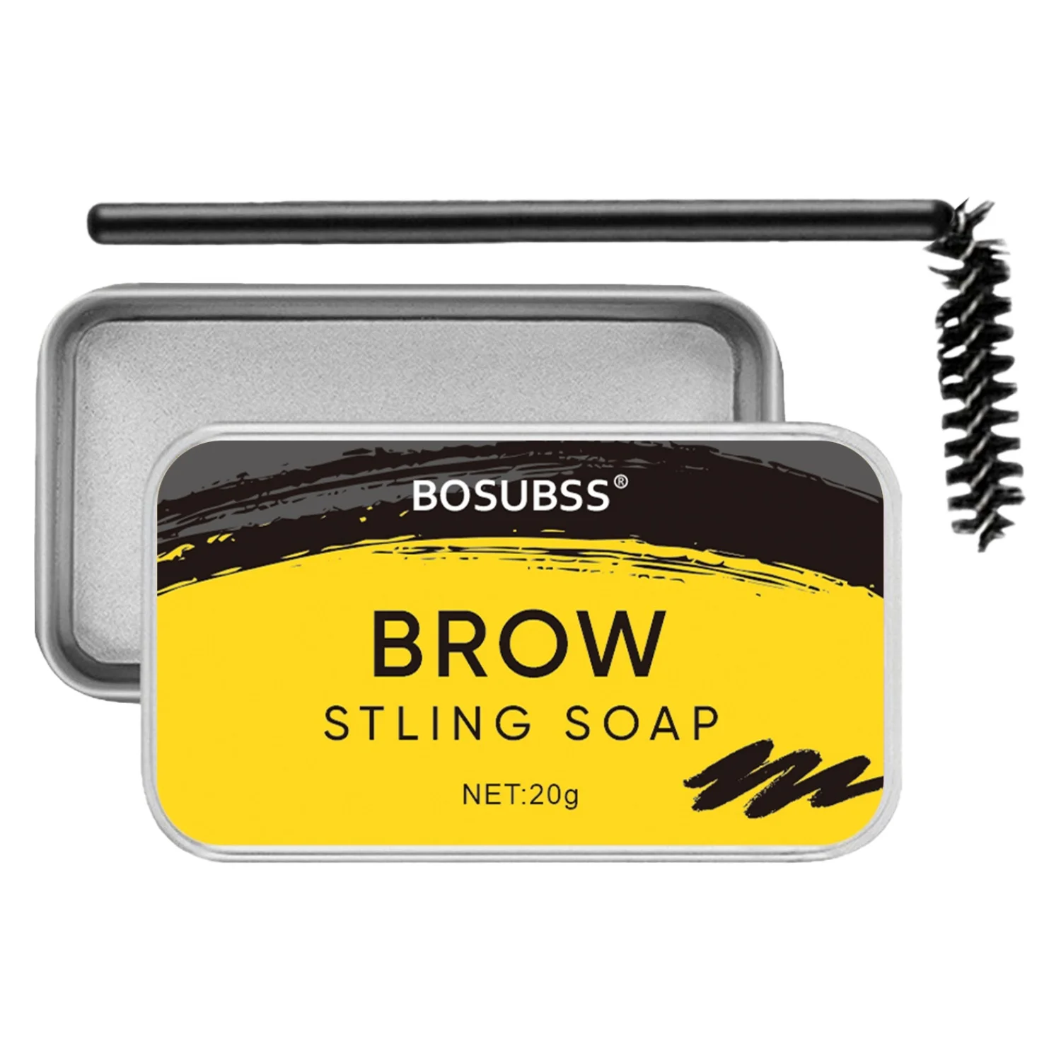 جل تصفيف الحواجب الشفاف المقاوم للماء - شمع حواجب شفاف، عقد طبيعي طويل الأمد، مقاوم للتلطخ ومنعش، مثالي لداي #3