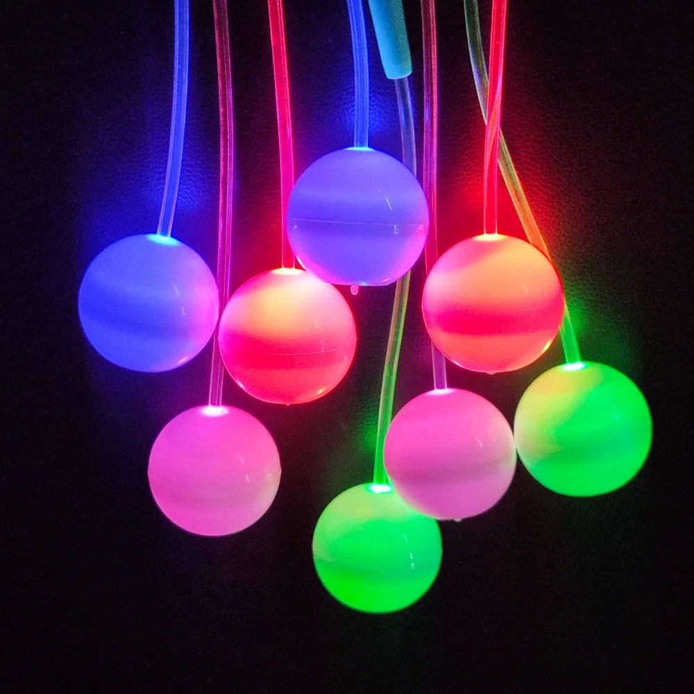 Children Outdoor Indoor Sports Rope Skipping Toys Creative Colourful Lights Light-up Rope-less Jumping Ball Flashing Sports Toys