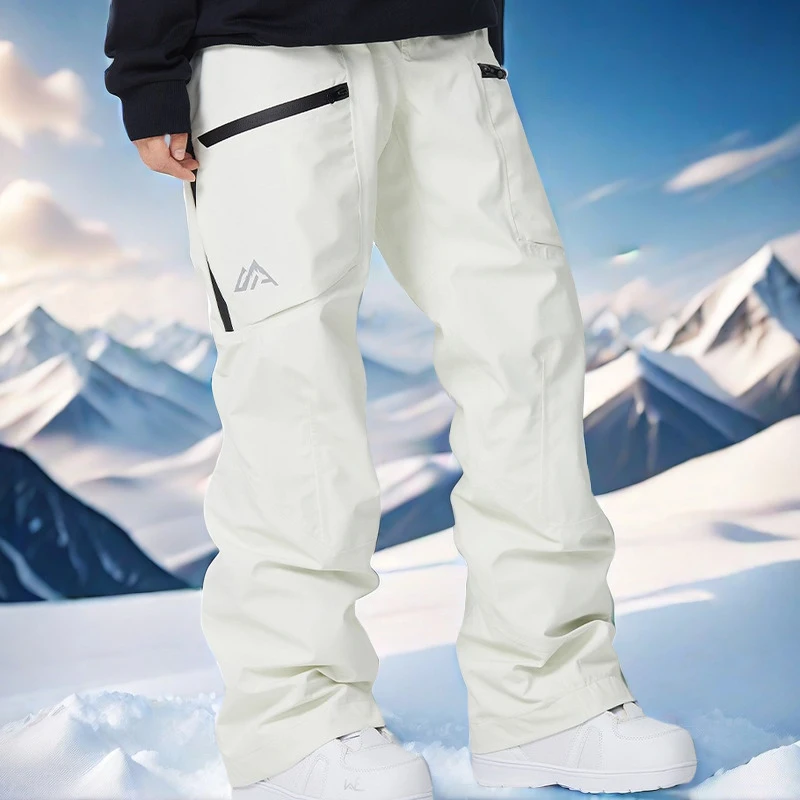 

New Winter Snowboard Ski Pants 2025 Pro Waterproof Women Skiing Pants Windproof Warm Man Loose Overalls Snowfield Sport Trousers