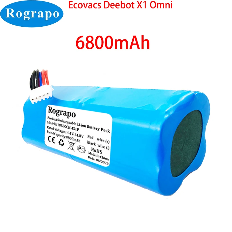 New 14.8V 6800mAh Robot Battery For Ecovacs Deebot X1 Omni Vacuum Cleaner