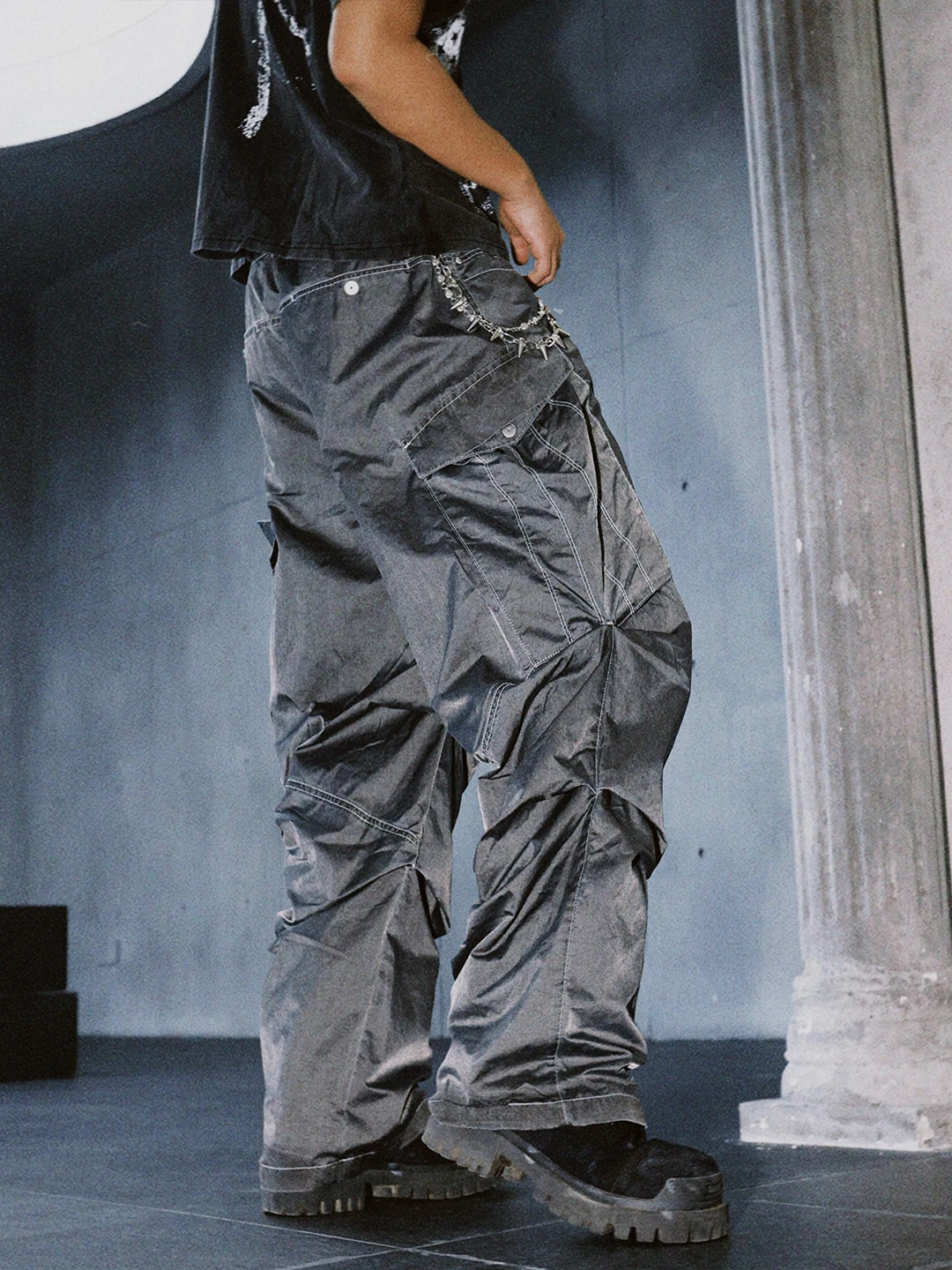 

Street Sle Casual Loose Straight Leg Men's Workwear Pants Design Sensation South Old Wang American 2025 New Loose Fit Trousers